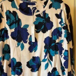 Chico's Cotton Long Sleeved Top Size 4 (20-22) Cool and Comfy NWT